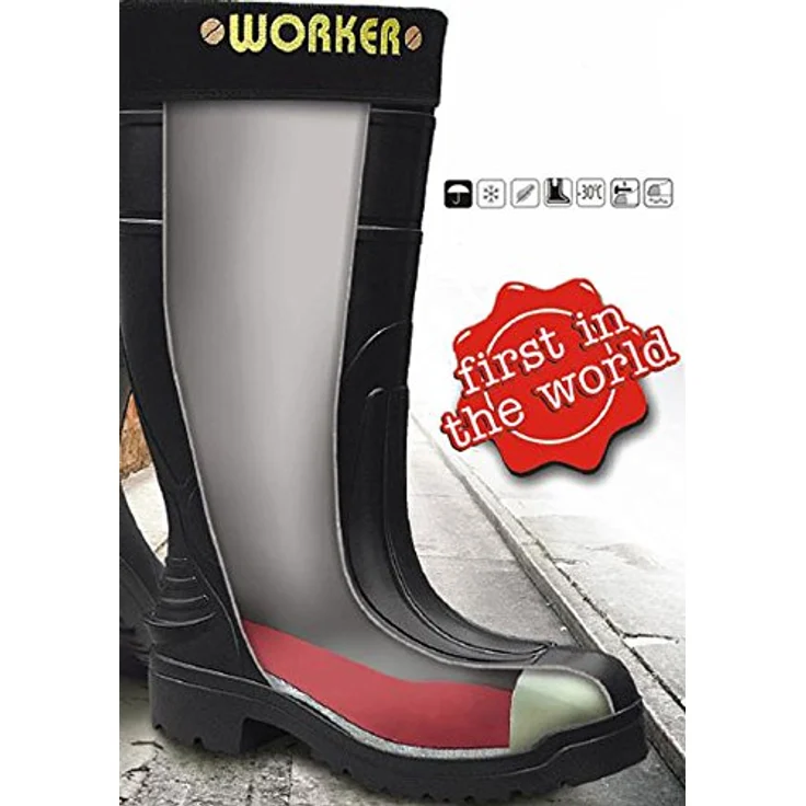 Lemigo Thermostiefel SB P SRB FO CI E, gefüttert schwarz, bis -30°C, Sicherheitsstiefel mit Stahlkappe, rutschfest und durchtrittsicher, Größe 41 – Bild 2