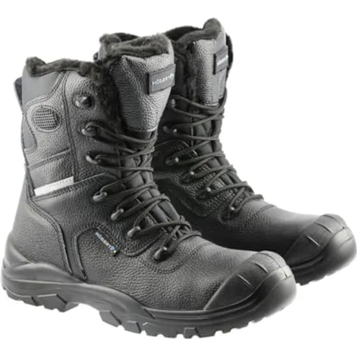 Högert Technik Arbeitsstiefel SNOWS S3 SRC, hoch, isoliert, Leder, mit Stahlkappe, Größe 45