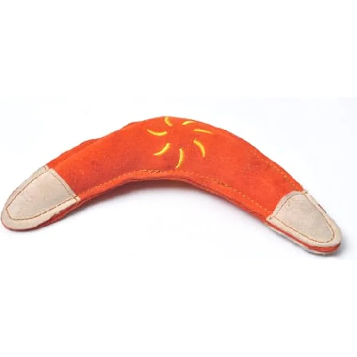 Aumüller Hundespielzeug aus Leder - Boomerang, orange