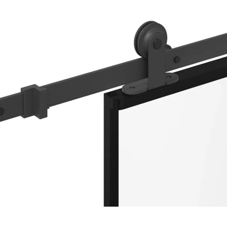 vidaXL Schiebetür mit Beschlag 102,5x205 cm, ESG-Glas und Aluminium, korrosionsbeständig, leise Montage – Bild 5