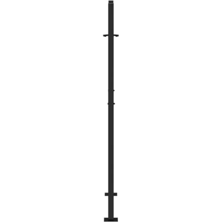 vidaXL Gartentor Schwarz 105x155 cm Stahl Kreuz-Design Metall Abschließbar – Bild 5