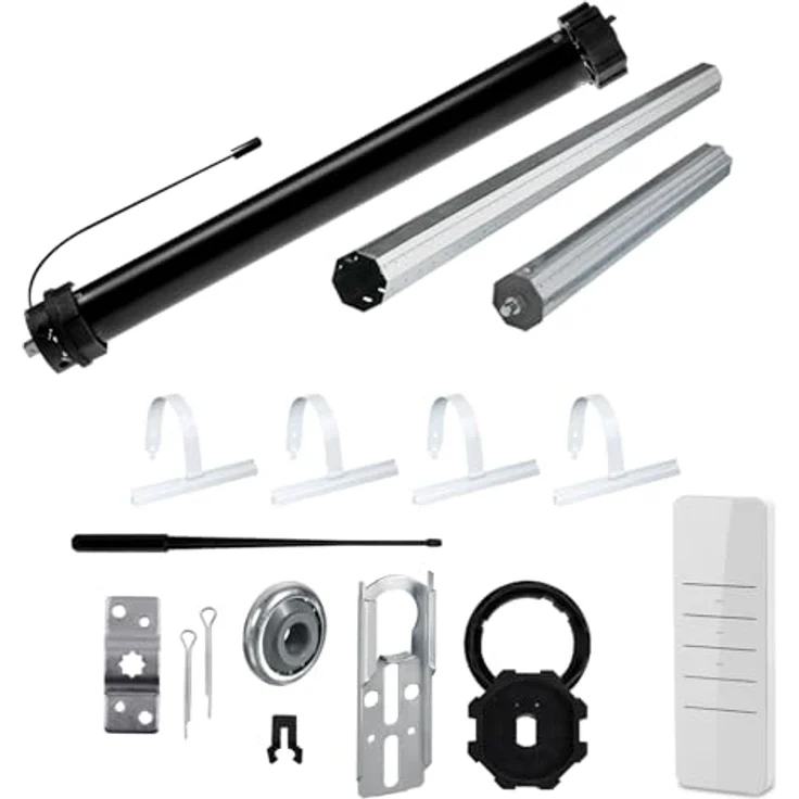 NOBILY Rolladen-Komplett-Set PR5 20Nm für 60mm Achtkantwelle, Mechanischer Funkmotor mit Mechanik-Set, Gesamtlänge bis 1,50 Meter, Überlastungsschutz und punktgenaue Abschaltung – Bild 1