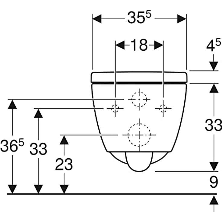 Geberit iCon Set Wand-WC mit WC-Sitz, spülrandlos, Tiefspüler, geschlossene Form, 6l, 501664, Farbe: Weiß - 501.664.00.1 – Bild 4