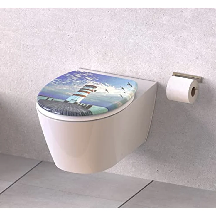 Schütte WC-Sitz Duroplast Lighthouse, mit doppelter Absenkautomatik, bruchsicher und pflegeleicht – Bild 2