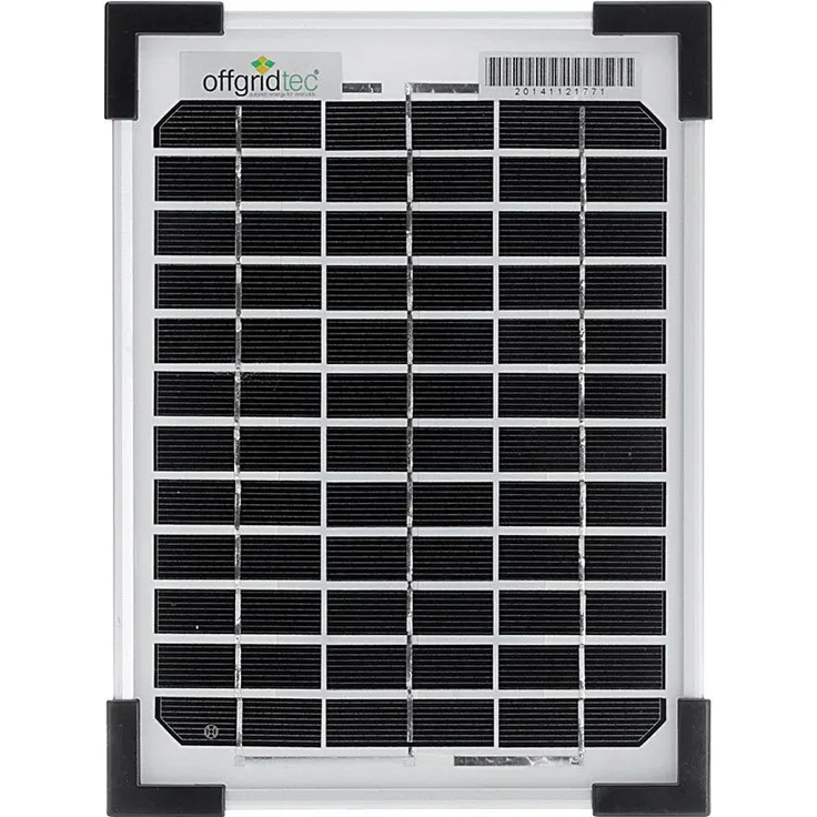 offgridtec Solarmodul 5W MONO, 12V Solarpanel mit monokristallinen Solarzellen und ESG-Glas