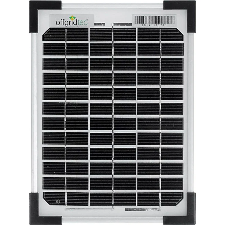 offgridtec Solarmodul 5W MONO, 12V Solarpanel mit monokristallinen Solarzellen und ESG-Glas