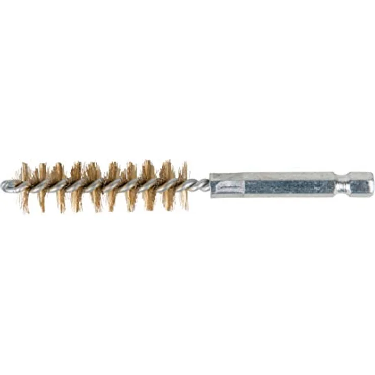 KSTOOLS 1/4' Messing Bürste Ø 9 mm, Schleifbürste mit 100 mm Gesamtlänge und 1/4" Antrieb – Bild 1