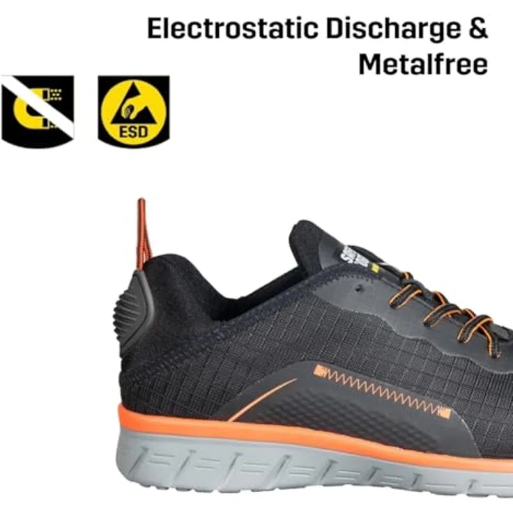 Safety Jogger Ligero2 S1P, Sicherheitsschuhe mit Nanocarbon-Zehenschutzkappe, rutschfester Laufsohle, atmungsaktiv, orange, Grösse 44 – Bild 6