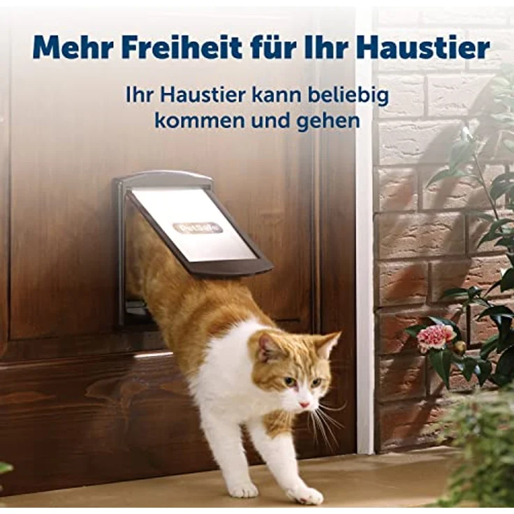 PetSafe Haustierklappe K755SGIFD, transparente Plastikklappe mit Verschlussplatte, passend für Türen bis 18 kg – Bild 3