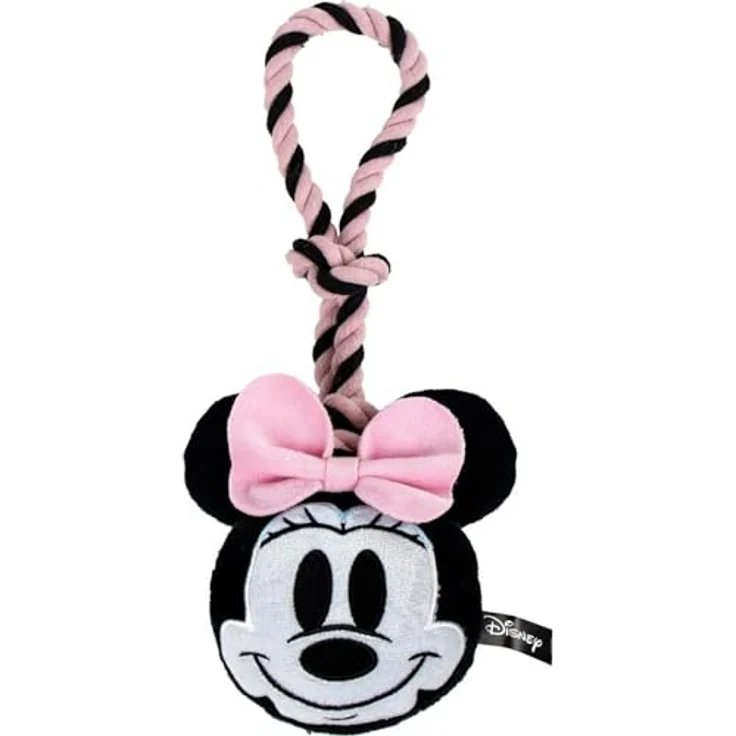 CERDÁ LIFE'S LITTLE MOMENTS Minnie Mouse Hundespielzeug mit Seil, interaktives Beiß- und Ziehspielzeug aus robusten Materialien, farbenfrohes Disney-Design – Bild 1