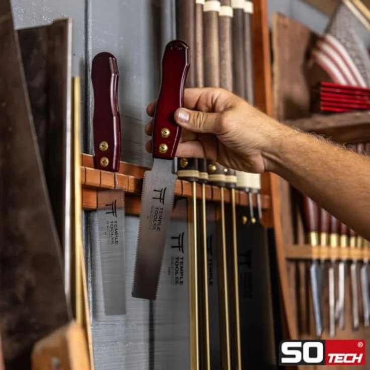 SO-TECH® Japansäge F-150, doppelseitige Flush Cut Zugsäge, 150 mm Klingenlänge für präzise bündige Schnitte in Holz – Bild 5