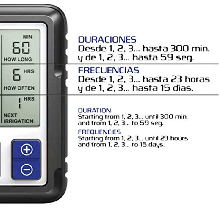 AQUA CONTROL C4110 Digital Bewässerungsgerät mit extrem einfachem Panorama-Display. Full Vision 2 Programmierer Beobachten Sie alle Programmierinformationen auf die Vez, schwarz – Bild 7