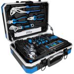 Güde Werkzeugkoffer »GWZK 241«, 241 tlg., Chrom-Vanadium, Carbon-Stahl, komplett in Schwarz