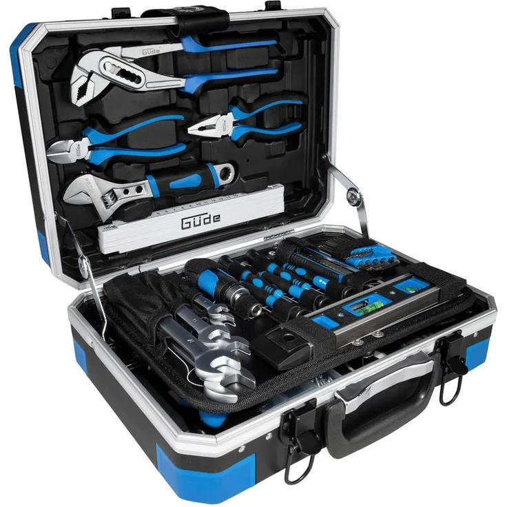 Güde Werkzeugkoffer »GWZK 241«, 241 tlg., Chrom-Vanadium, Carbon-Stahl, komplett in Schwarz