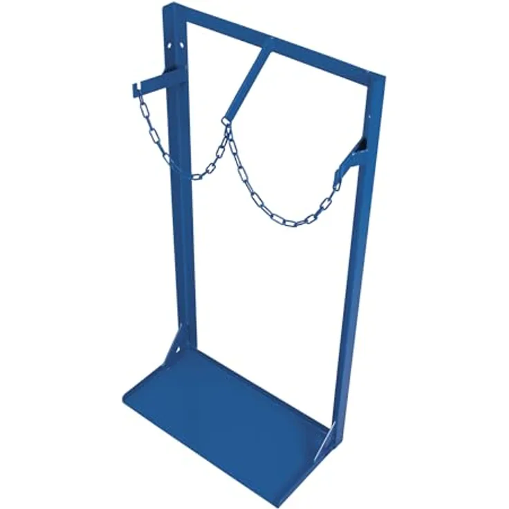 CORDES Transportwagen VARIOfit, Stahlflaschenständer für 2 Flaschen (40-50 l), RAL 5010 enzianblau, Tragkraft 200 kg