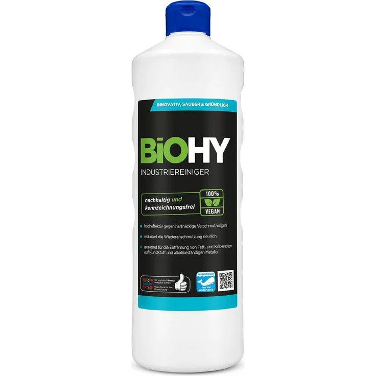 BiOHY Industriereiniger 1 Liter Flasche Allzweckreiniger mit porentiefer Reinigung – Bild 1