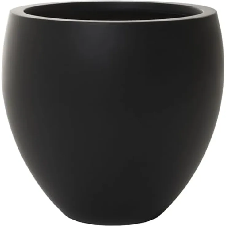 VIVANNO Blumentopf Fiberglas Pluto, wetterfester Pflanzenkübel in Anthrazit, 30x30 cm, 8 Liter Volumen