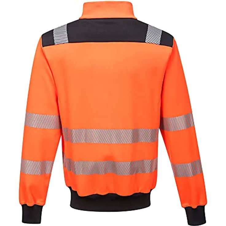 Portwest PW370 PW3 Hi-Vis Sweatshirt (Orange/Black, XX-Large) - Arbeitsjacke mit hoher Sichtbarkeit – Bild 2