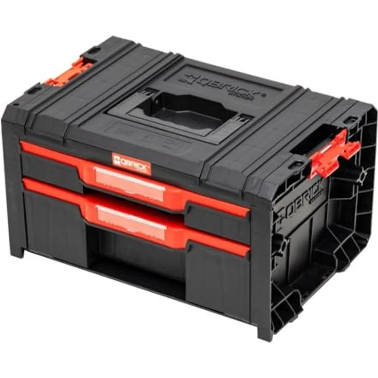 QBRICK System PRO Drawer Workshop Set 1 2.0, Modularer Werkzeugkoffer mit 7 Fächern, 2x Drawer 2 und 1x Drawer 3 Toolbox, transportabel mit Rollplattform – Bild 3