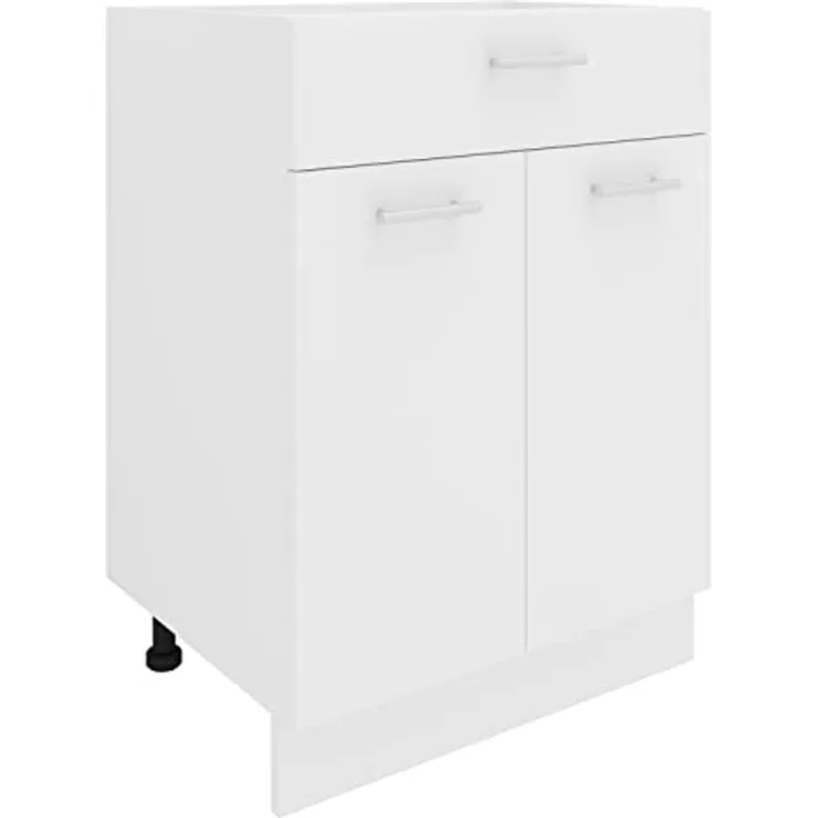 VCM Unterschrank, 2 Türen, 1 Schublade, Holzwerkstoff, Weiß, OneSize