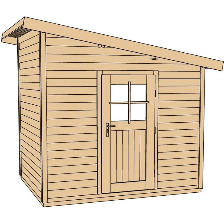 WEKA HOLZBAU Boden für BBH 122/123 GR3, naturbelassener Massivholzboden für Gartenhäuser
