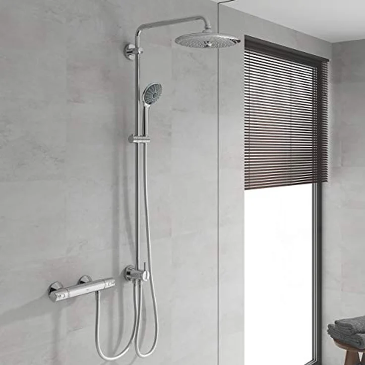 GROHE Vitalio Joy Shower System 260 - Duschsystem mit Umstellung (für die Wandmontage, 3 Strahlarten, Wechsel zwischen Hand- und Kopfbrause, Twistfree Brauseschlauch), chrom, 27357002 – Bild 2