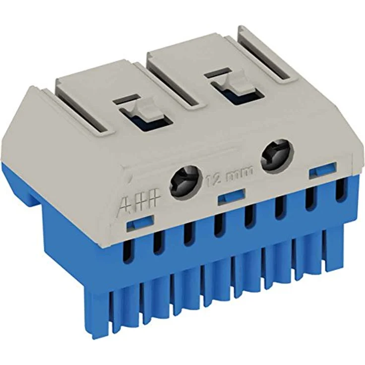 Striebel & John 2CPX062752R9999 ZK82B Klemmenblock, flexibel bis 25mm², werkzeuglose Montage, blaue Farbcodierung, 8 Klemmen für 1,5-4 mm² und 2 Klemmen für 2,5-25 mm² – Bild 2