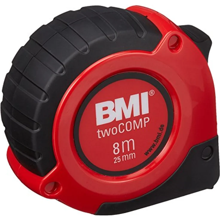 Bayerische Maß-Industrie Arno Keller GmbH Taschenrollbandmaß twoComp L. 8m x 25mm, ABS-Gehäuse, automatische Rücklaufmechanik, EG II Genauigkeit, inkl. Gürtelclip – Bild 1