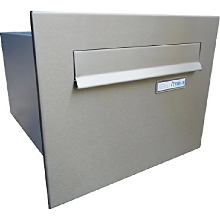 Letterbox24 B-24 XXL Edelstahl Mauerdurchwurf Briefkasten mit Namensschild (Tiefe: 38,5 cm) - wetterfest und langlebig – Bild 1