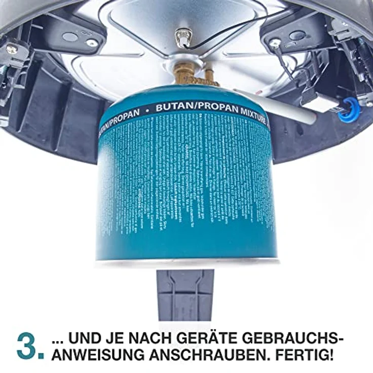 TOM Gaskartuschen CG-500, 12er Set mit 500 g Schraubkartuschen und Sicherheits-Gewindeventil für Camping und Outdoor-Events – Bild 6