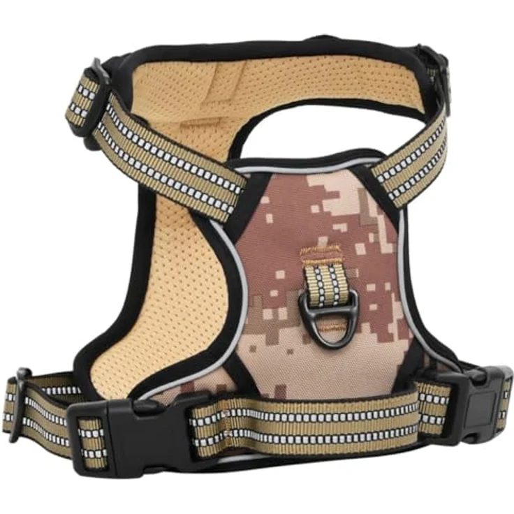 vidaXL Hundegeschirr Verstellbar Camouflage XL mit Leine & Halsband - Sicher, bequem und vollständig einstellbar – Bild 2