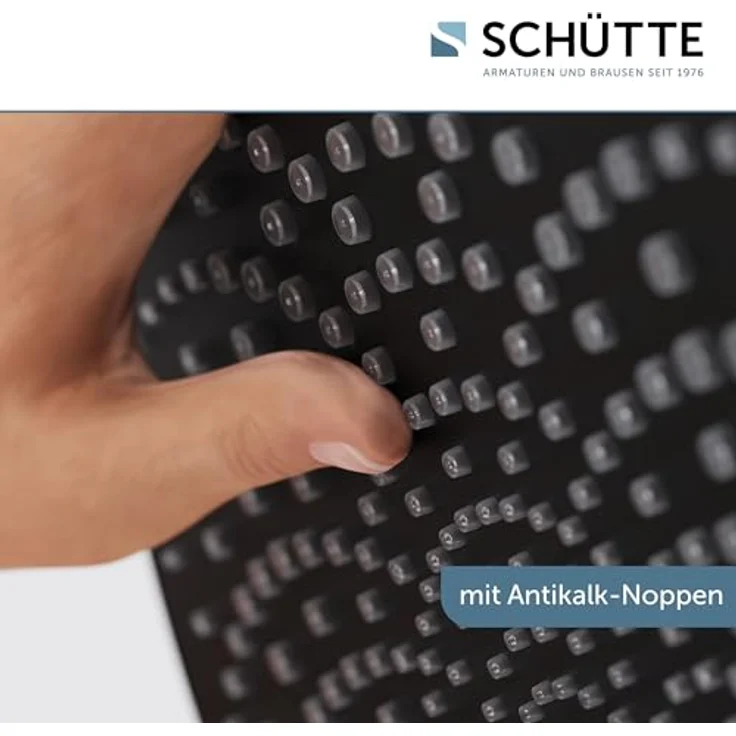 Schütte Kopfbrause CAPRI, Regendusche, Antikalk, Duschkopf, Ø ca. 26 cm, floral anmutende Düsen – Bild 6