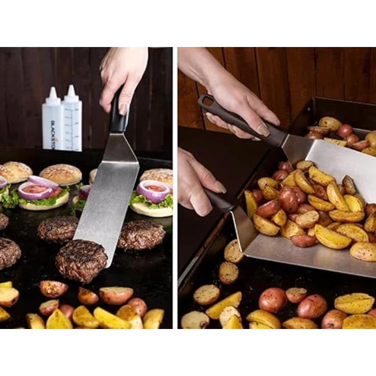 Blackstone Essentiel Utensilien-Set, Grillbesteckset mit Edelstahl-Schaber, zwei Spachteln und zwei weichen Flaschen – Bild 3