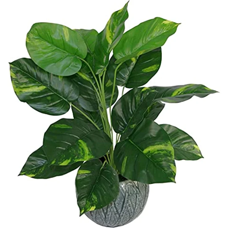 Leaf Design UK Realistische große künstliche Blattpflanze mit Topf Devils Ivy, 60 cm, Devils Ivy, 60 cm, AZ-Foliage