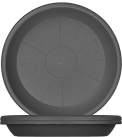 BigDean 3X Blumentopf Untersetzer Ø 19 cm Anthrazit