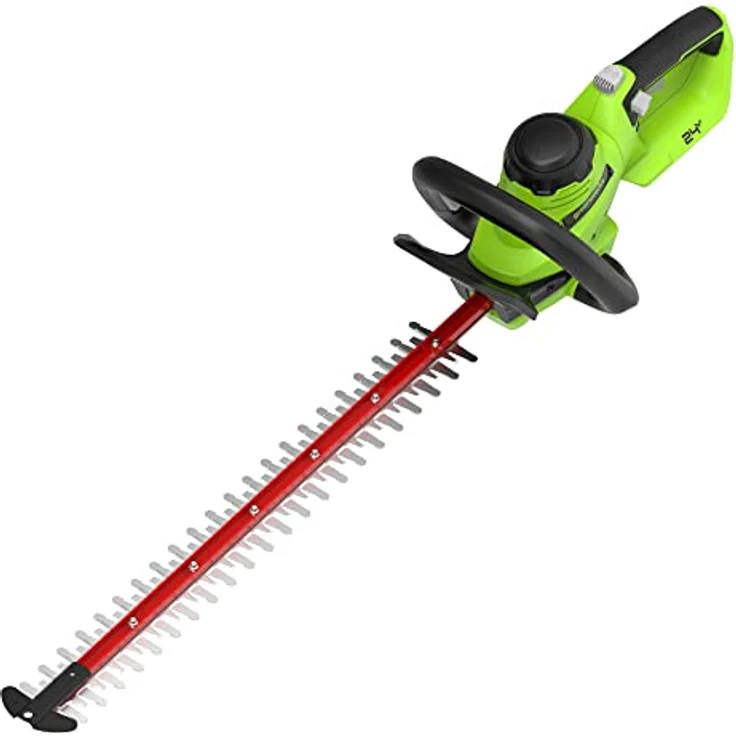 Greenworks G24HT56II, 24V Akku-Heckenschere mit 56 cm Doppelklinge, Schneidet Äste bis 25,4 mm, schwenkbarer Kopf, ohne Akku & Ladegerät – Bild 1