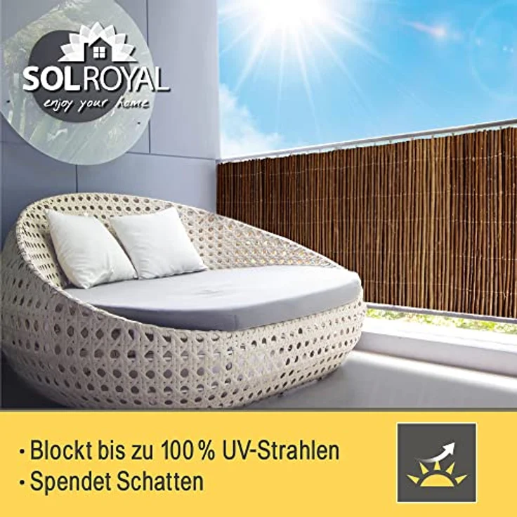 Sol Royal Sichtschutzmatte Weide SolVision W79 100cm, 300cm – Bild 3