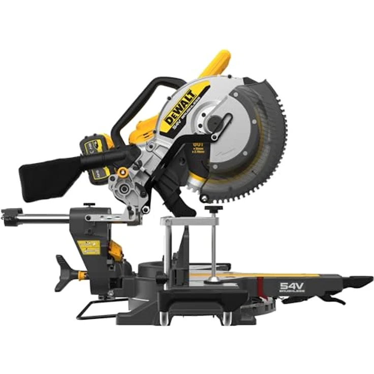 DeWalt Akku-Paneelsäge DCS781X2-QW Kappsäge Gehrungssäge 305mm + Akkus 9Ah 54V – Bild 4