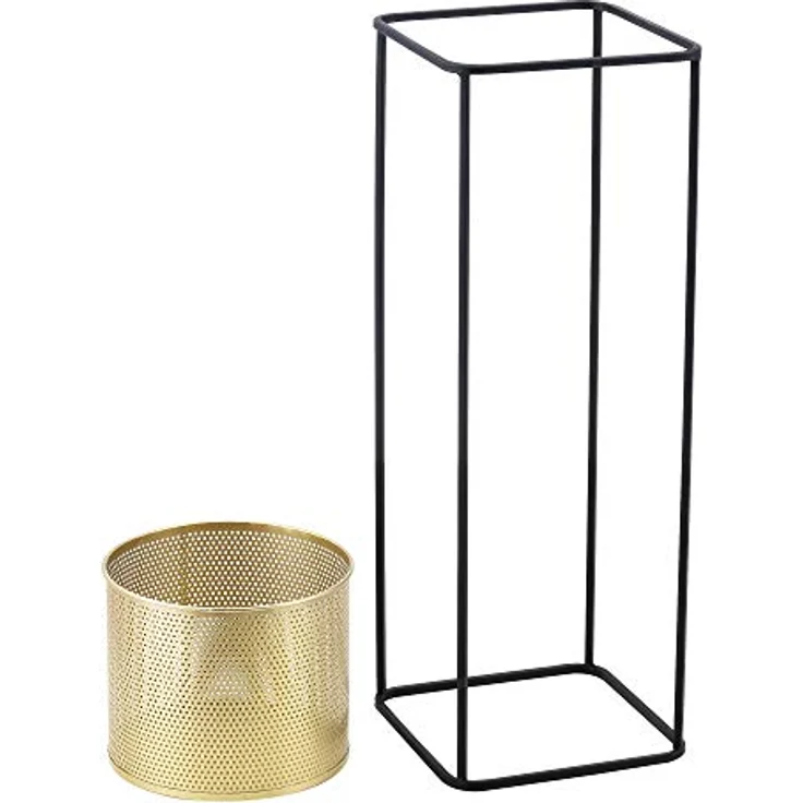 En casa Blumenständer (Set, 2er), »Mettet« Pflanzenständer 2er Set Metall Goldfarben/Schwarz - Zeitloses Design, 2 unterschiedliche Größen – Bild 5