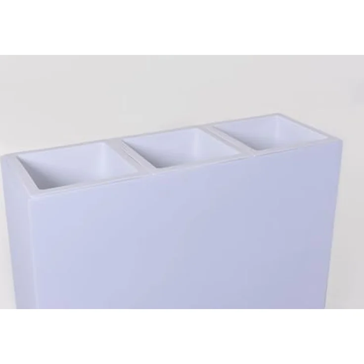 VIVANNO Pflanzkübel Fiberglas ELEMENTO auf Rollen, weiß matt, 88x30x75 cm, ideal als Raumteiler und Sichtschutz – Bild 5