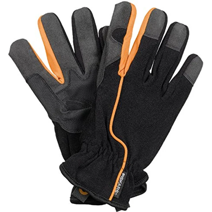 Fiskars Garten-Arbeitshandschuhe, Größe 10, Schwarz-Orange, 1003477 – Bild 2