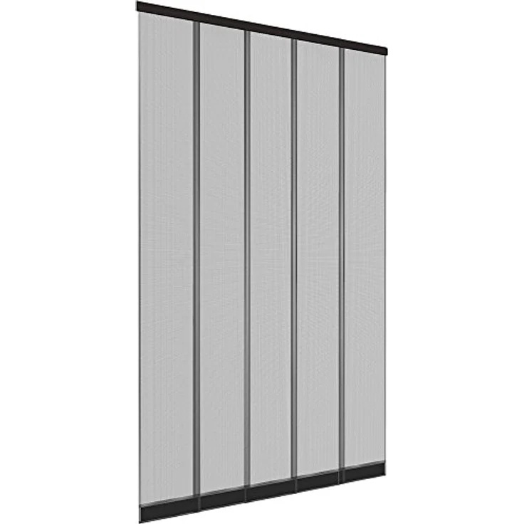 easy life Lamellenvorhang Fliegengitter Türe Fiberglas schwarz 125 x 240 cm – Bild 4