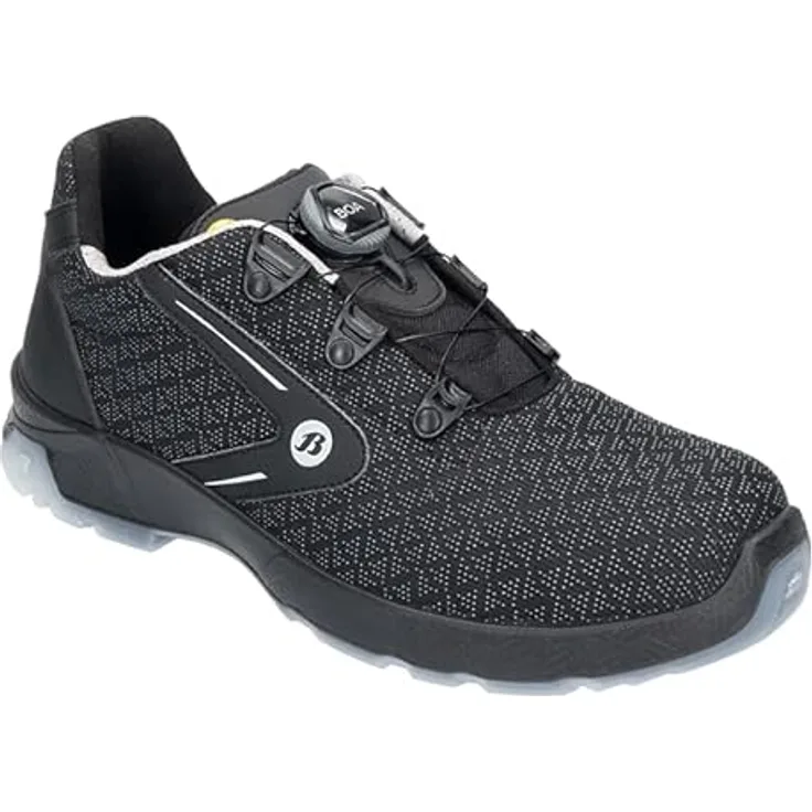 Bata SUMM SEVEN, Sicherheitshalbschuh S3 mit BOA® Fit System und Aluminium-Zehenschutzkappe, Gr. 44, veganes PUTek®-Textil, rutschfeste PU/TPU-Sohle, ESD-zugelassen