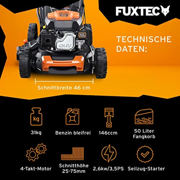 FUXTEC Benzin Rasenmäher FX-RM4646 - FX-RM4646SL – Bild 3
