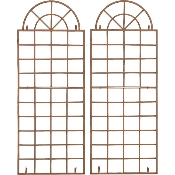 CLP Rankhilfe Viva, 2 St., 2er Set, aus Eisen zur Wandbefestigung, antike Patina, 180 cm x 70 cm, stabil & handgefertigt – Bild 1