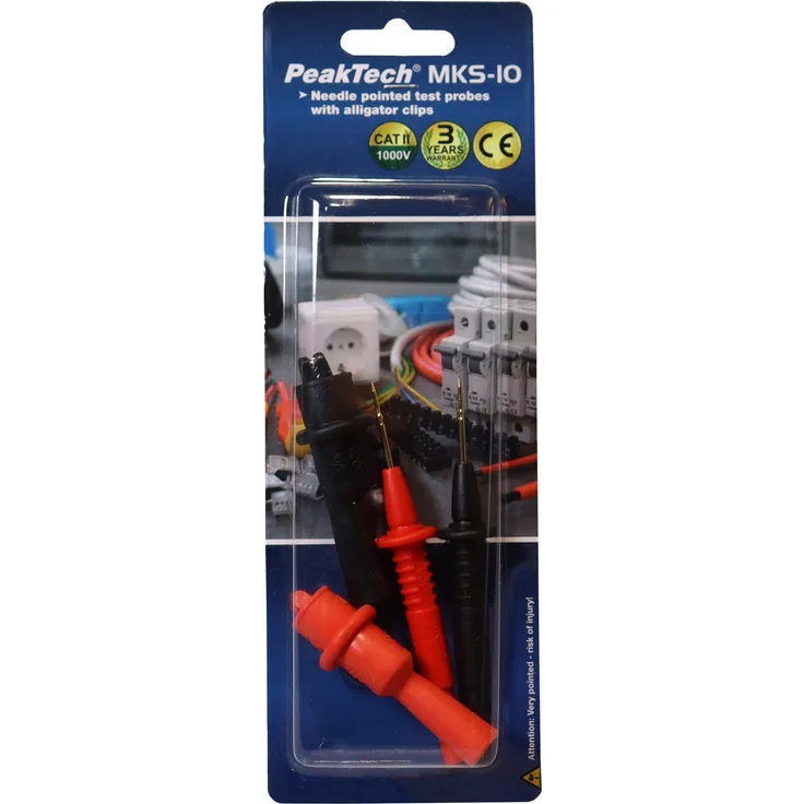 PeakTech Spannungsprüfer PeakTech MKS-10: Messspitzen mit Krokodilklemmen, (4 St)