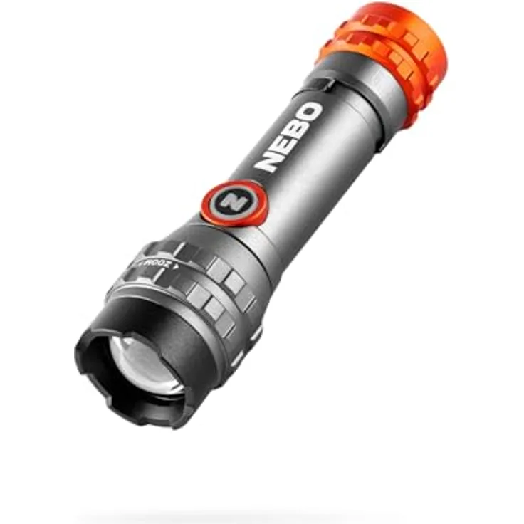Nebo Akku-LED-Taschenlampe 'Davinici 450L Flex', silbergrau, 450 Lumen, 6-fach Zoom, magnetischer Fuß, konvexe Linse