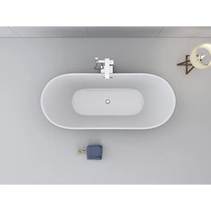 Jet-Line Badewanne LAUSANNE II, freistehende Badewanne in grau, 170 cm x 80 cm, sanitär-acryl mit fiberglasverstärktem Wannenboden – Bild 7