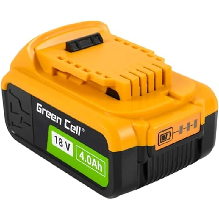 Green Cell Ersatzakku 4000mAh für DeWalt XR 18V - Li-Ion Akku mit Batterieladeanzeige, 4Ah Kapazität, Kein Memory-Effekt – Bild 2