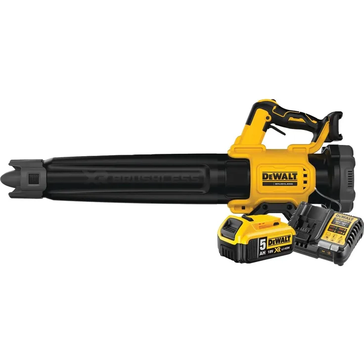 DeWalt DCMBLBL562N-XJ, 18V XR Akkubetrieb Laubsauger + Laubbläser mit 5,0 Ah Akku, 762 m³/h Luftvolumen, 200 km/h Luftgeschwindigkeit